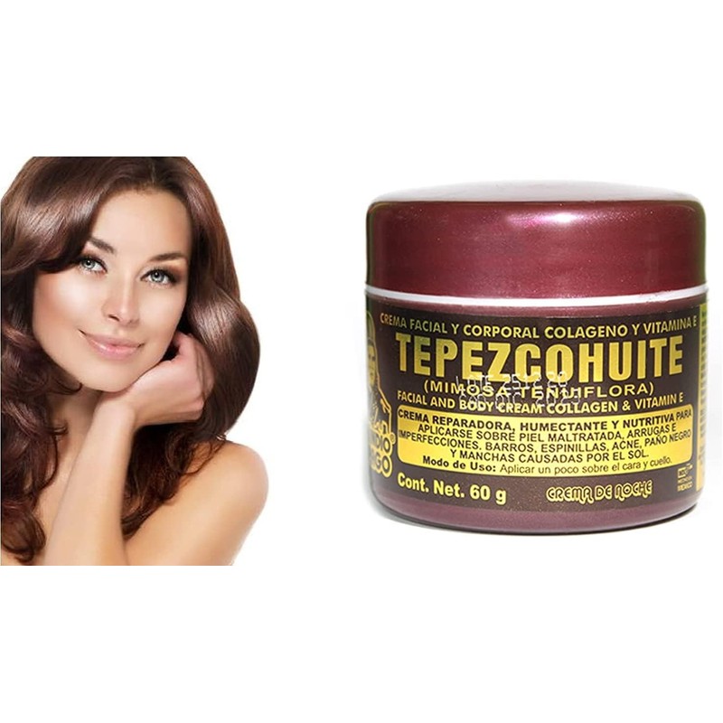 Colágeno y vitamina E Tepezcohuite crema 4 oz
