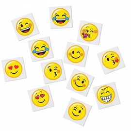 Emoticon Tattoo Assortment - Apparel Accessories - 72 Pieces