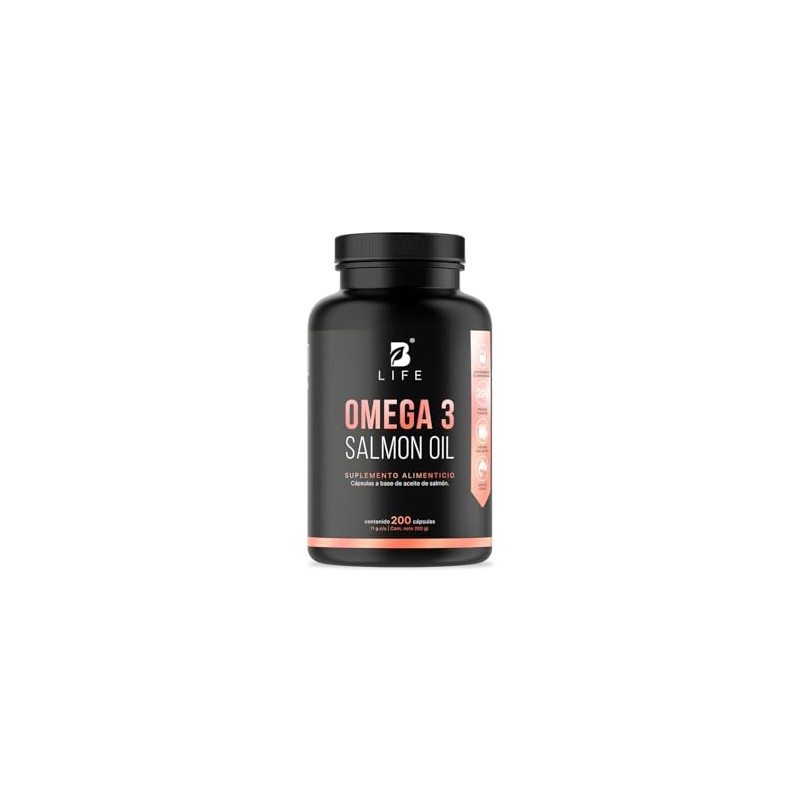 Omega Aceite Puro Salmón 200 Cápsulas 1000 Por Porción Ingredientes