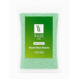 Walee Azulene Hard Wax Beans- Black, Tea Tree, Pink,700g, Unscented Hair Removal Wax, Strip-Free, No Reaction & Gentle On All Skin Types, Ideal For Underarms, Bikini Line (700g, Tea Tree- Green)