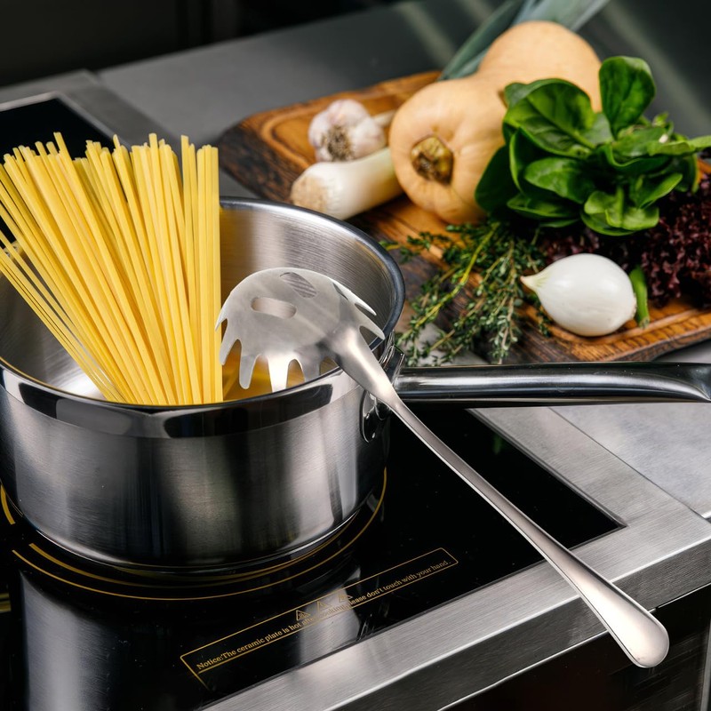 DOITOOL Spaghetti Server Spoon 9.44 Inch Stainless Steel Pasta Spoon