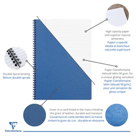 Clairefontaine 781454C - Age Bag spiral pad, 100 pages, A4, 21 x 29.7 cm, blue, 1 piece