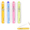Pack of 4 Rulers 30 cm Primary School, Multifunctional Folding