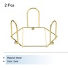 sourcing map 2Pcs Vintage Coaster Holder Gold Metal Coaster Holders