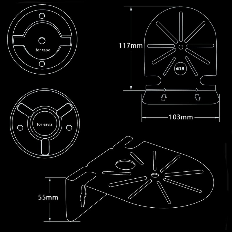 WiTi Solid Metal Wall Mount for IP Cameras Dome and