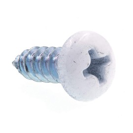 Prime-Line 9154661 Sheet Metal Screws, Self-Tapping, Pan Head, Phillips Drive, #8 X 1/2 in, Zinc Plated Steel With White Head, 25-Pack
