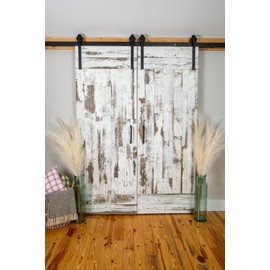 Vintage Harvest Whitewashed Reclaimed Barn Wood Wall Planks- Rustic Kiln Dried Wood Panels, Easy to Install, DIY Accent Wall for Your Home (10 Square ft.)