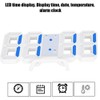 3D Digital LED Wall Clock Alarm Number Time Display USB