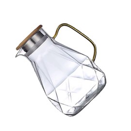 GRIRIW Practical Cold Kettle Glass Water Pitcher Tea Infuser Heat Resistant Large Capacity Easy to Use Clean