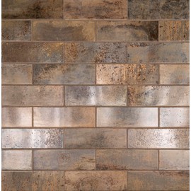 MSI Marza Rust 4 in. x 12 in. Glossy Ceramic Tile, Brown Subway Tile for Bathroom Wall, Kitchen Backsplash, Accent Wall Tile, and Shower Wall Tile