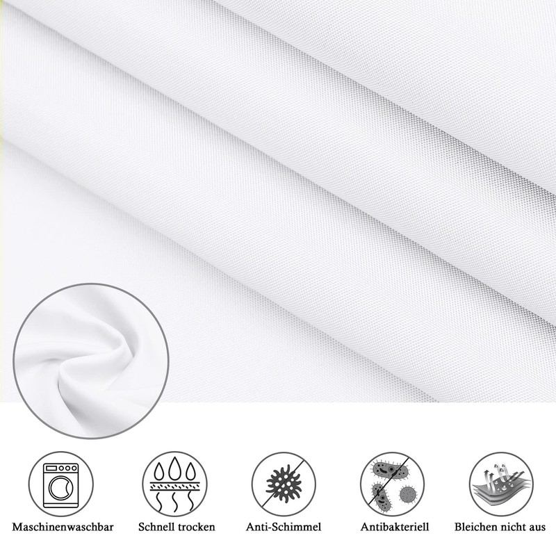 Extra Wide Shower Curtain, 300 x 200 cm, Textile Fabric,