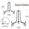Deolven Iron Plate Stand, 2 Pack 4 Inch Black Metal