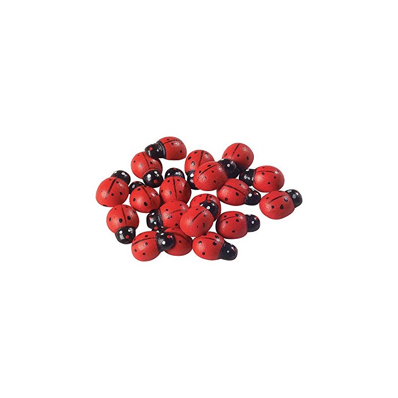 Adhesive Wooden Ladybugs (50Pc) - Crafts for Kids and Fun