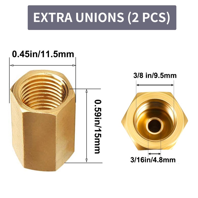 MuHize 3/16 Brake Line Tubing, 10" PVF-coated 3/16 Brake Lines