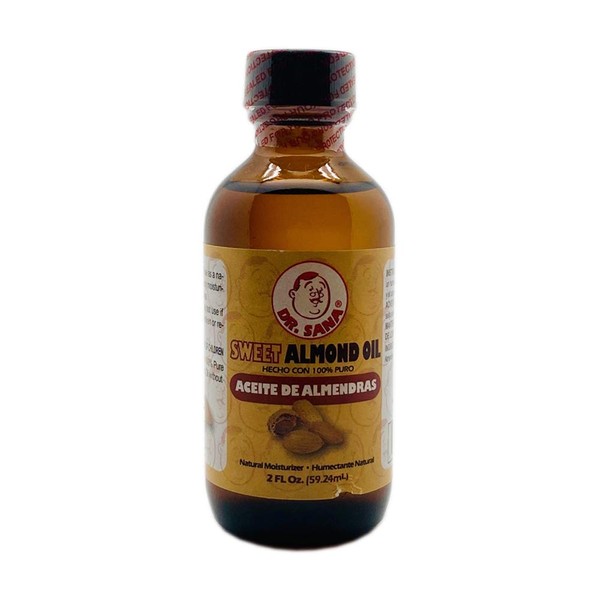 Dr Sana 100% Pure Sweet Almond Oil, Aceite De Almendras, 2 fl oz
