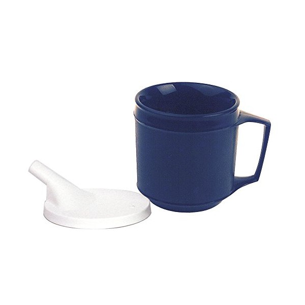 Kinsman Enterprises 16043 Weighted Cup with Tube Lid, 8 oz, Blue