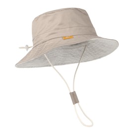 Baby Sun Hat for Boy Girl Toddler Summer Bucket Hat Kids Sun Protection Beach Hat Cotton Baby Hats Light Khaki