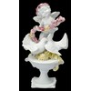 Angel Figurine with Roses and Doves 14 cm White