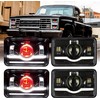 COLIGHT 4PCS 4X6" LED Headlights Red Devil Eye DRL For