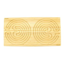 BambooMN 25" x 12.5" Bamboo Double Finger Labyrinth - 7 Circuit Cretan Style - 1 Unit