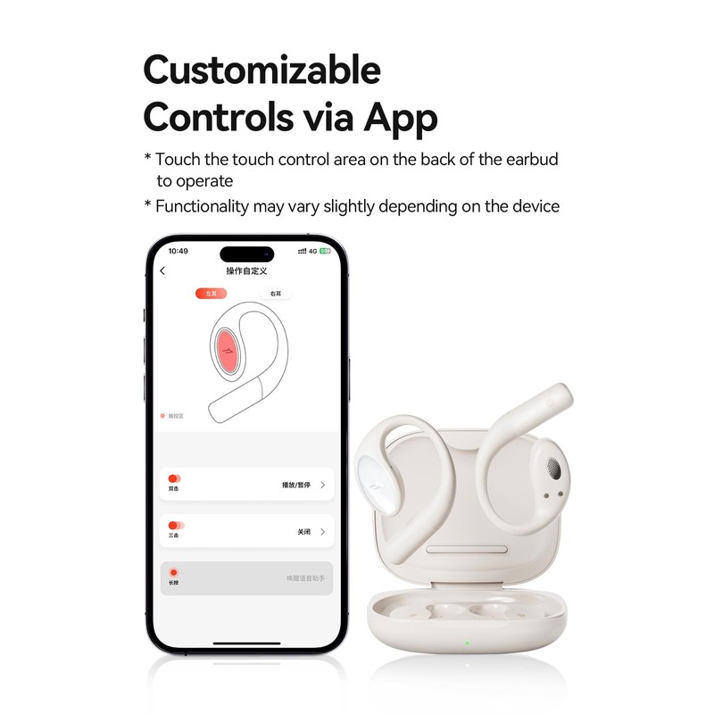1MORE Open Earbuds S51 Open Earbuds, Non-Blocking, Lightweight, Bluetooth 5.3,