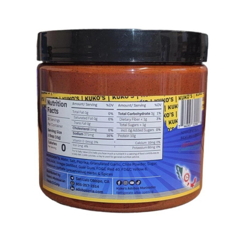 Kuko's M Foods Chorizo Salvadoreño Adobo paste - 16 oz