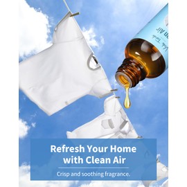 Waterless Essential Oil Diffuser Starter Kit with Clean Scent Fragrance Oils 6 x 30ml, Rechargeable Cordless Aromatherapy Diffuser for Home, Fresh Smelling Air Freshener Gift Set