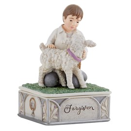 Boy's First Reconciliation Lamb of God Keepsake Trinket Box, 4 1/2 Inch