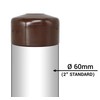 SKIR'CO Pack of 10 fence post caps, round, 60 mm,