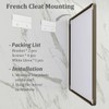 CHARMOR 22x30 Bronze Bathroom Wall Mirror, Brushed Metal Framed Vanity
