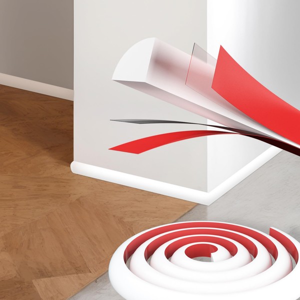 GAMZAU 78inch Flexible Quarter Round Molding Caulk Strip, Peel and