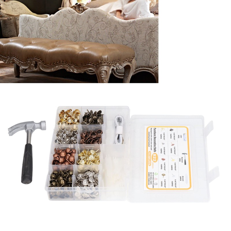 822 Pcs Upholstery Tack 8 Colour Carbon Steel Furniture Decorative