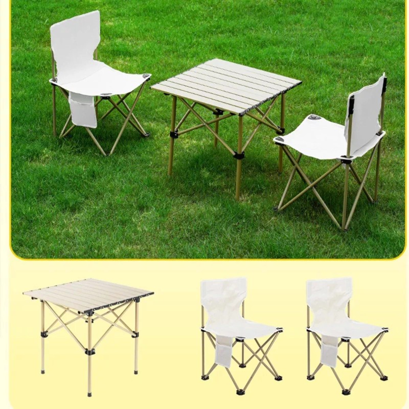 Heke Juego De 3 Sillas Y Mesa Plegable Para Camping