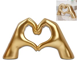 DYOUen Heart Shape Hand Gestures Statue Heart ShapeFinger Sculpture Heart Ornaments Desktop Sculpture Souvenir for Wedding, Lover, Mother, Grandma (XL)