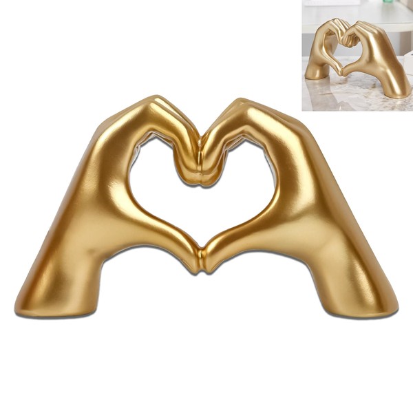 DYOUen Heart Shape Hand Gestures Statue Heart ShapeFinger Sculpture Heart