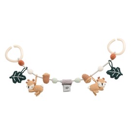 Sebra - Crochet Pram Chain - Sika the Deer - Length: 53 cm
