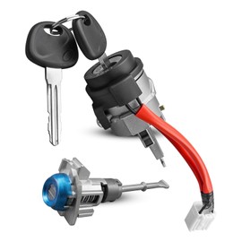 AUGREX Ignition Switch w/Door Lock Cylinder Set Replacement Fit for Hyundai 2015 2016 2017 2018 2019 2020, Replace 81905-F2000 81910-F0000, with 2 Keys