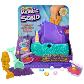 Kinetic Sand, Mermaid Crystal Playset, Over 1lb of Play Sand, Gold Shimmer Sand, Storage and Tools, Sensory Toys for Kids Ages 3 and up