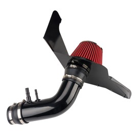 ZonCar Red Cold Air Intake System Kits w/Filter Aluminum Replacement for 2015-2016 Mustang 3.7L V6