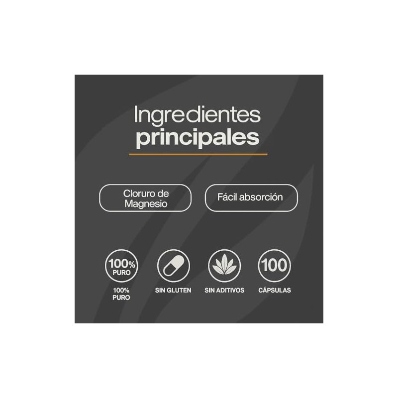 Cloruro de Magnesio en Cápsulas 500 mg | 100 Cápsulas