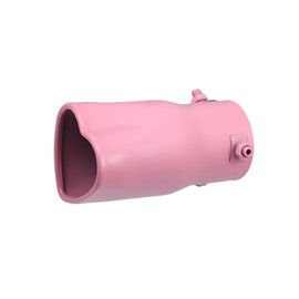 Motoforti Car Exhaust Tip Heart Shaped Tail Pipe 2.48Inch OD 2.64x2.36Inch Outlet 5.43Inch Length Straight Bolt-On Muffler Tip Metal Pink Long-Lasting