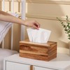 CATORY Tissue Box Cover, Acacia Wood Tissue Box Cover Rectangle,