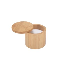Mateda Bamboo Salt Cellar 6oz Salt & Spice Box With Swivel Cover (Style A)