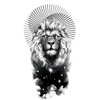 5 Sheets Temporary Lion Tattoo Religious Tattoo Cross Tattoo Arm
