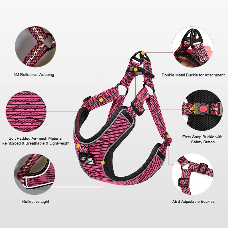 Suredoo No Pull Dog Harness Adjustable Breathable Reflective Lightweight Pet