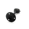 4 PCS Ceiling Curtain Pole Brackets, Curtain Rod Brackets Black