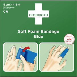 CEDERROTH 1009710 Bandage Blue 4.5 m x 6 cm 4.5 m x 60 mm