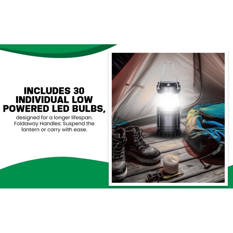 ADEPTNA 2 Pack Camping Lanterns Lightweight Emergency 30 Cob Led