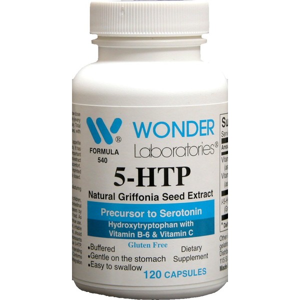 Wonder Laboratories 5 Htp, Natural Griffonia Seed Extract Precursor to Serotonin - 120 Capsules #5402