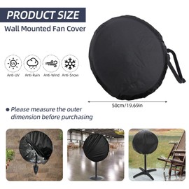 NICENEEDED 20 in Fan Cover for Wall Mount, Industrial Fan Cover Pedestal Fan Cover Suitable for Outdoor and Indoor, Dustproof Fan Cover Stand Pedestal Fan Cover for Household